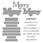 Spellbinders Merry Sentiments Clear Stamp & Die Set