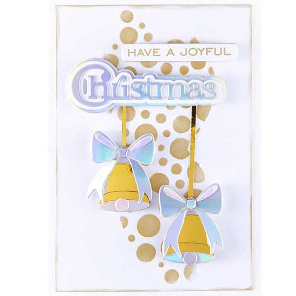 Spellbinders Christmas Sentiments Clear Stamp &amp; Die Set