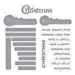 Spellbinders Christmas Sentiments Clear Stamp & Die Set