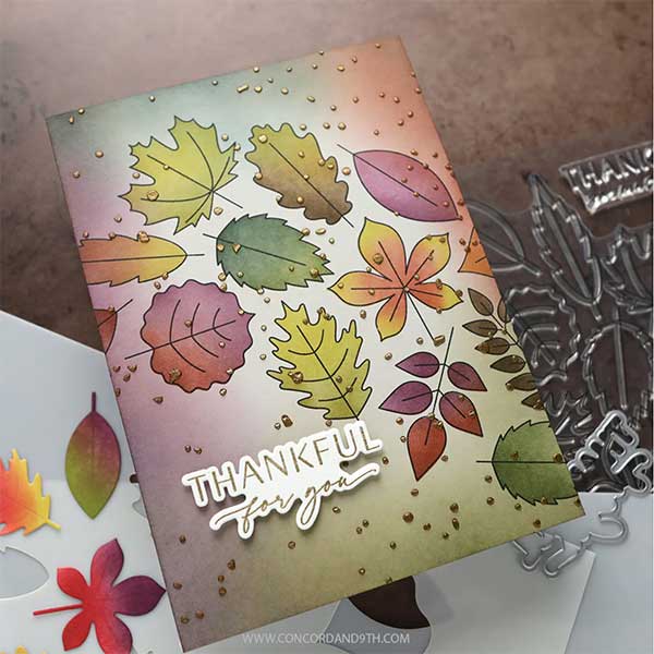 Concord &amp; 9th Kristina Werner Thankful Leaves Stamp