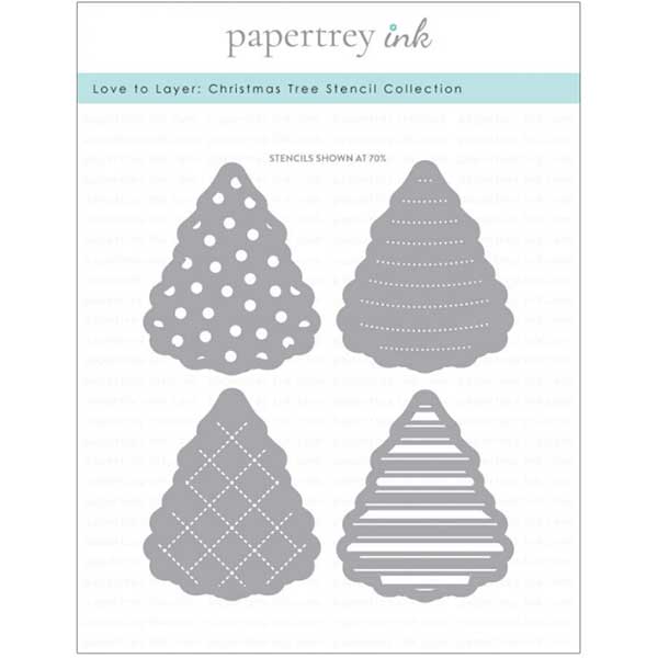 Papertrey Ink Love to Layer: Christmas Tree Stencil Collection