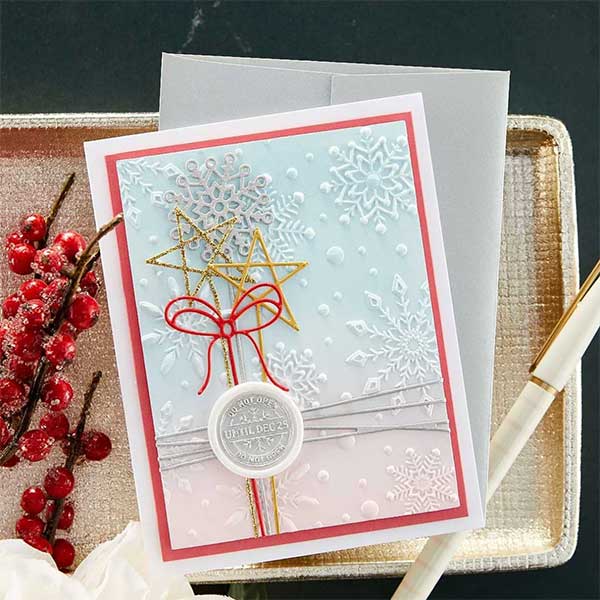 Spellbinders Flurry of Snowflakes 3D Embossing Folder