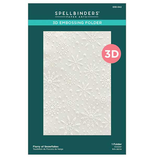 Spellbinders Flurry of Snowflakes 3D Embossing Folder