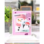Waffle Flower Nesting Postage Collage Blocks Stencil