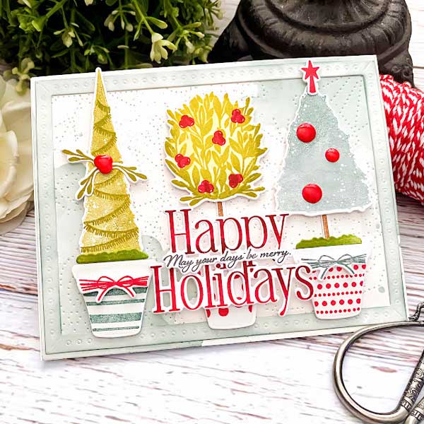 Papertrey Ink This is Big Sentiments: Happy Holidays Stamp