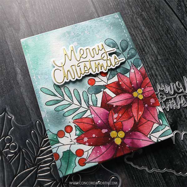 Concord &amp; 9th - Kristina Werner Winter Greenery Background Stamp