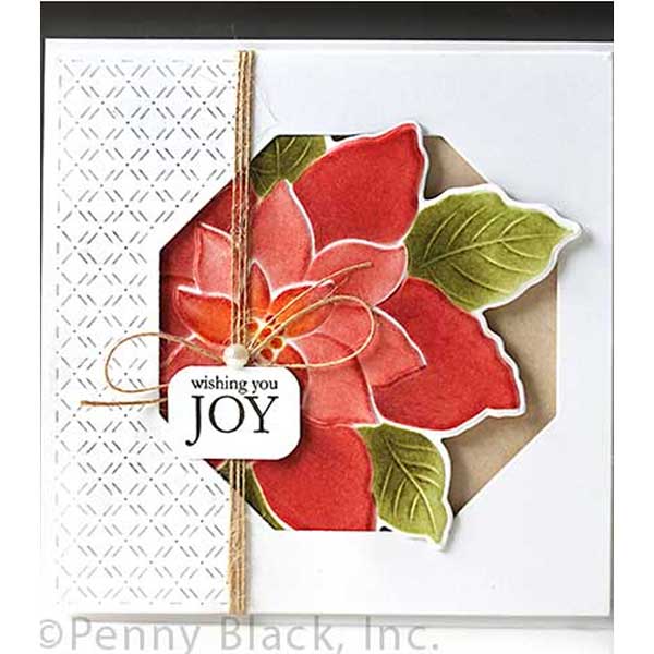 Penny Black Embossing Folder - 3D Poinsettia