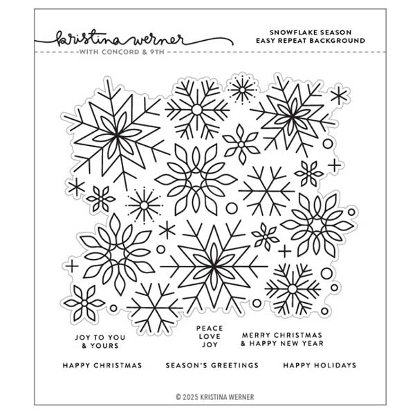 Concord &amp; 9th Kristina Werner Snowflake Season Easy Repeat Background Stamp