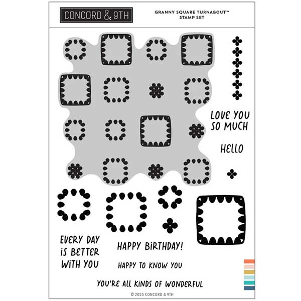 Concord &amp; 9th Granny Square Turnabout™ Stamp Set