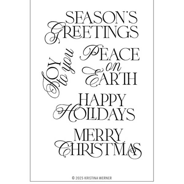 Concord &amp; 9th - Kristina Werner Elegant Holiday Greetings Stamp