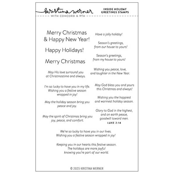 Concord &amp; 9th - Kristina Werner Inside Holiday Greetings Stamp
