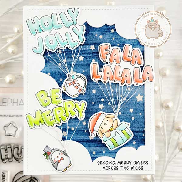 Mama Elephant Jolly Balloons Stamp