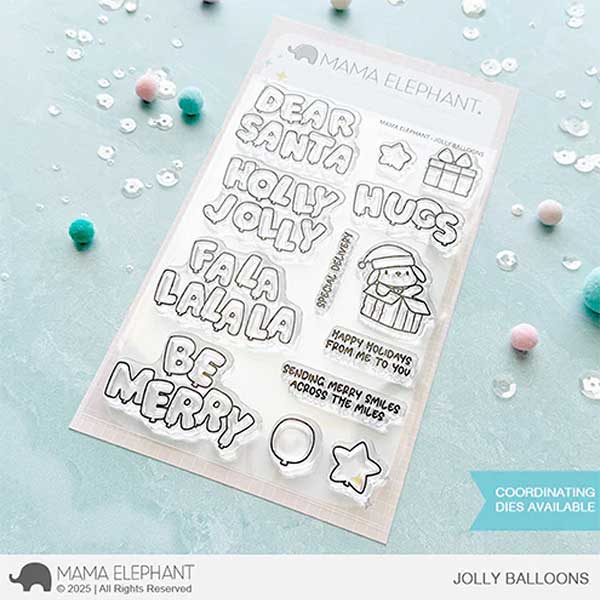 Mama Elephant Jolly Balloons Stamp