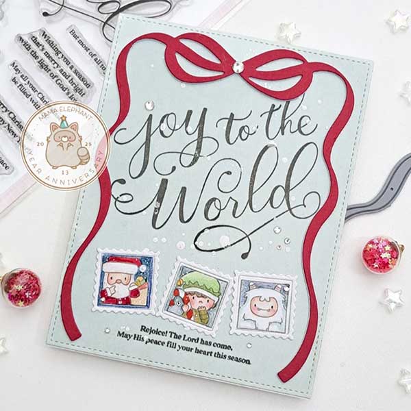 Mama Elephant Joy to the World Stamp