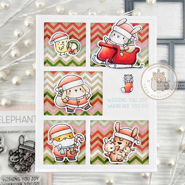 Mama Elephant Santa&#039;s Friends Stamps