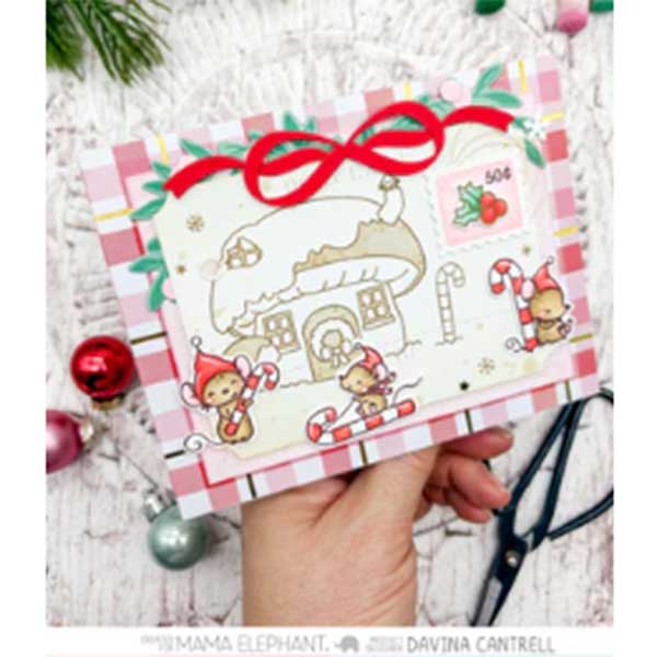 Mama Elephant Candy Cane Lane Stamp