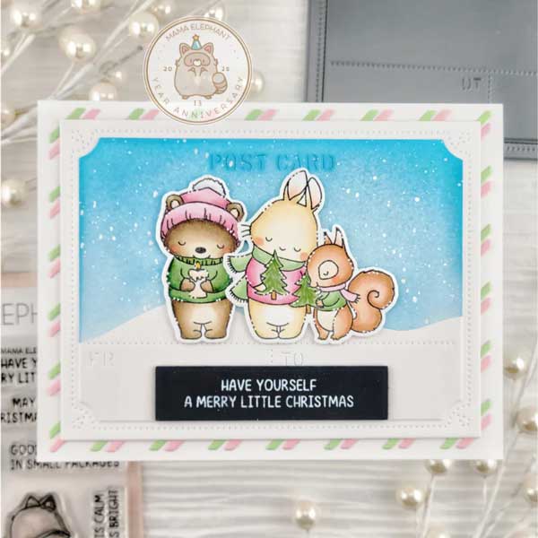 Mama Elephant Postcard Combo Dies