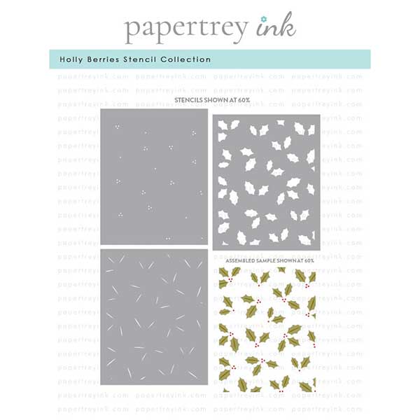 Papertrey Ink Holly Berries Stencil Collection