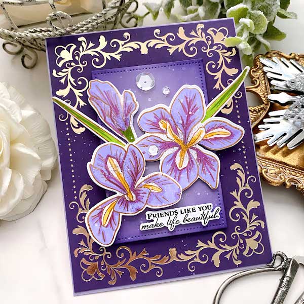 Papertrey Ink Winter Iris Stamp