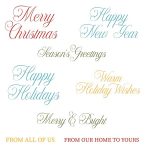 Honey Bee Stamps Warm Holiday Wishes Honey Cuts