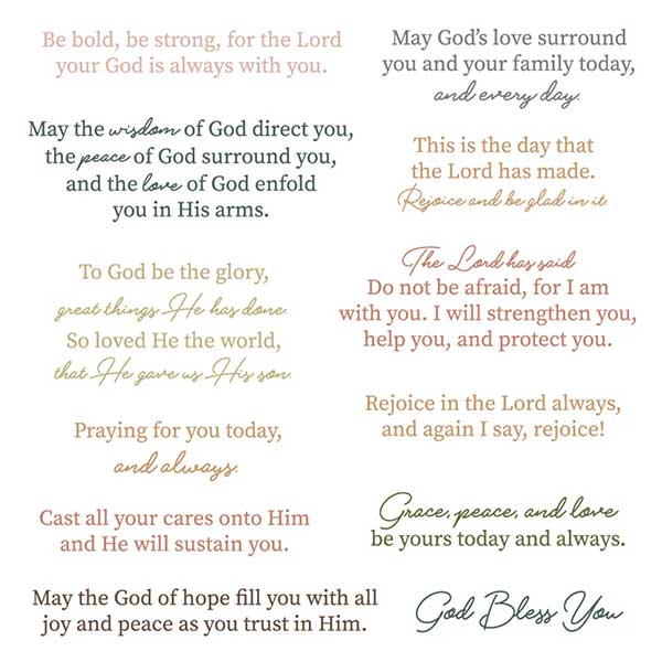 Honey Bee Stamps Inside Sentiments: God&#039;s Love Stamp Set