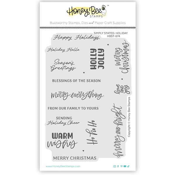 Honey Bee Stamps Simply Stated: Holiday Stamp