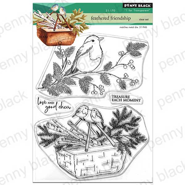 Penny Black Feathered Friendship Stamp Set