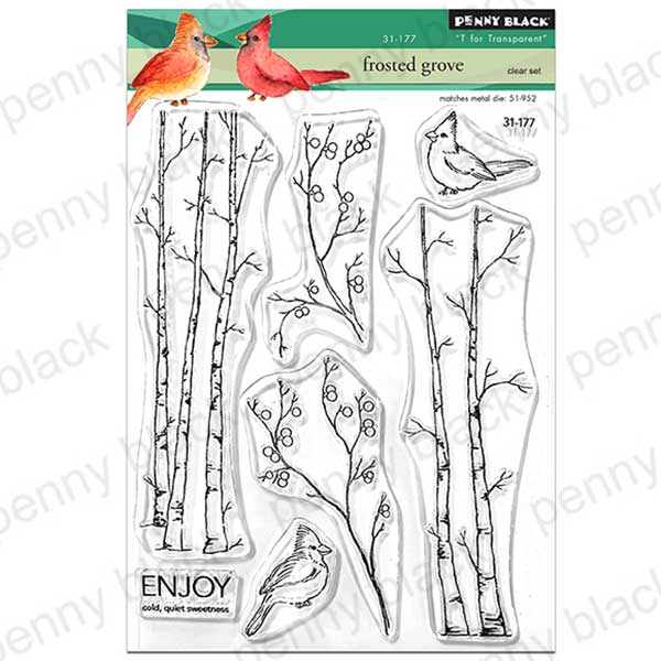 Penny Black Frosted Grove Stamp