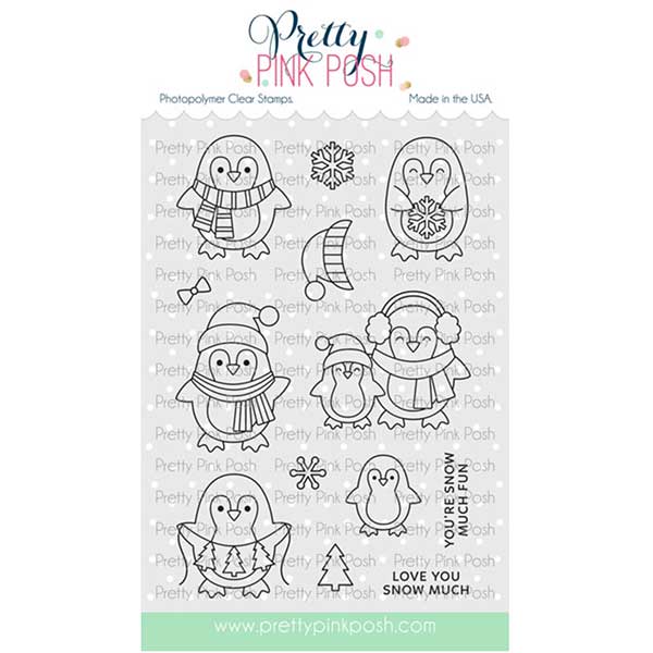 Pretty Pink Posh Penguin Friends Stamp Set