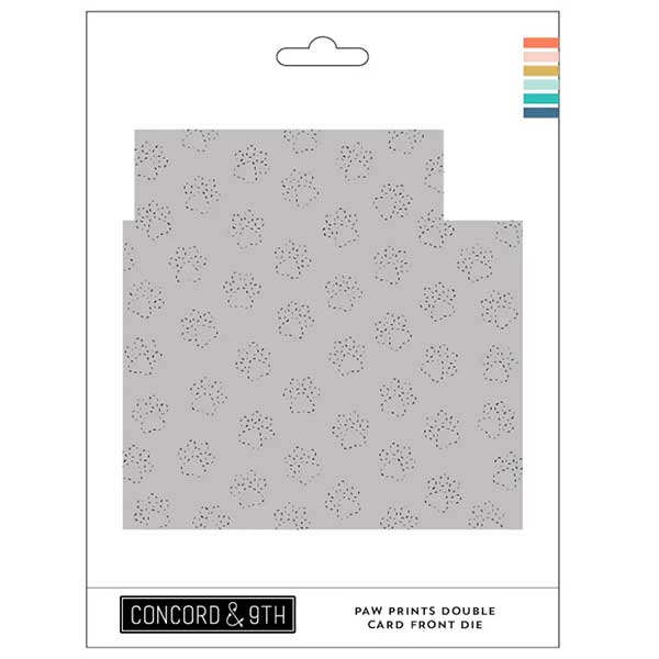 Concord &amp; 9th Paw Prints Double Card Front Die