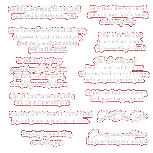 Honey Bee Stamps Inside Sentiments: God&#039;s Love Honey Cuts