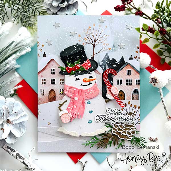 Honey Bee Stamps Lovely Layers: Vintage Snowman Honey Cuts