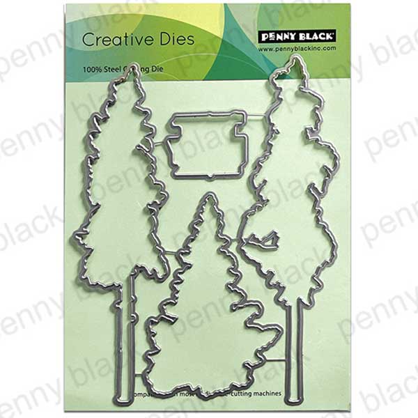 Penny Black Winter Trees Dies