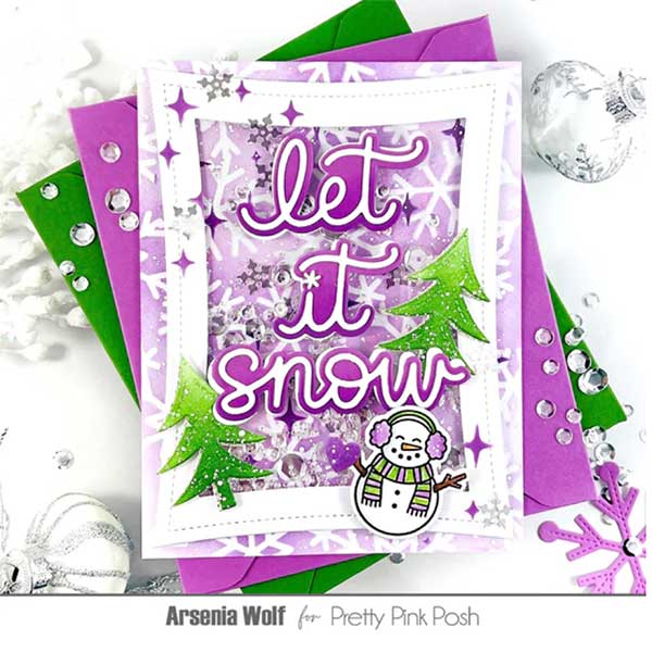 Pretty Pink Posh Let It Snow Shadow Dies