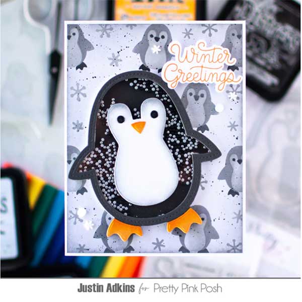 Pretty Pink Posh Penguin Shaker Dies