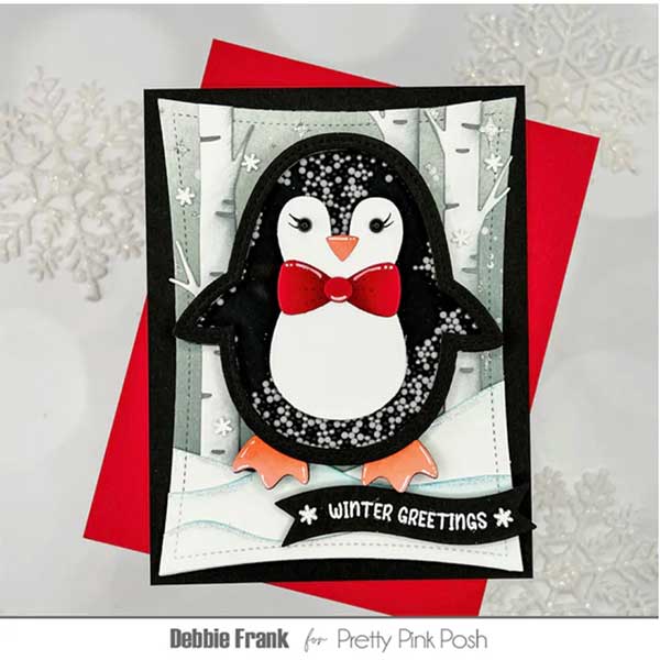 Pretty Pink Posh Snowy Hills Border Dies