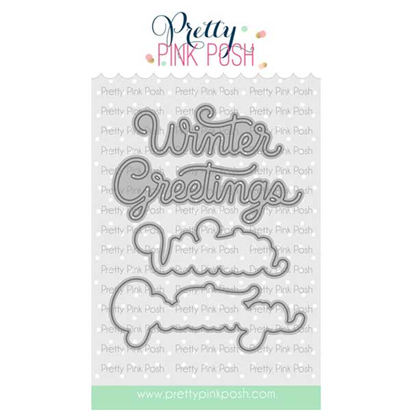 Pretty Pink Posh Winter Greetings Shadow Dies