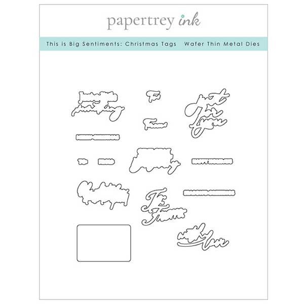 Papertrey Ink This is Big Sentiments: Christmas Tags Die Set