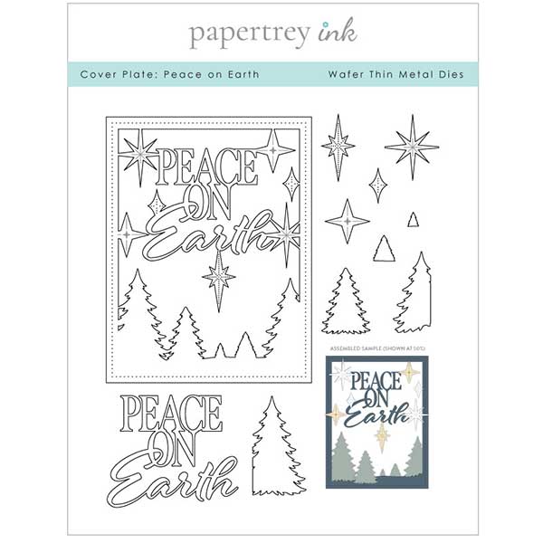 Papertrey Ink Cover Plate: Peace on Earth Dies
