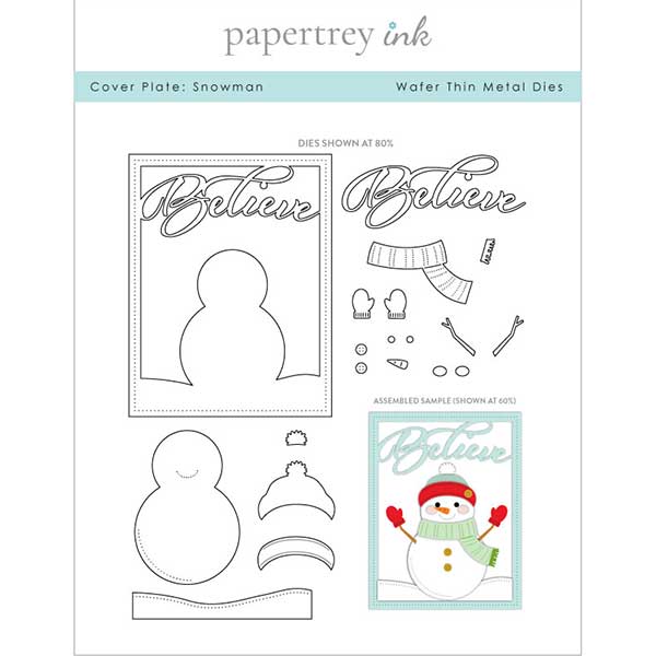 Papertrey Ink Cover Plate: Snowman Dies