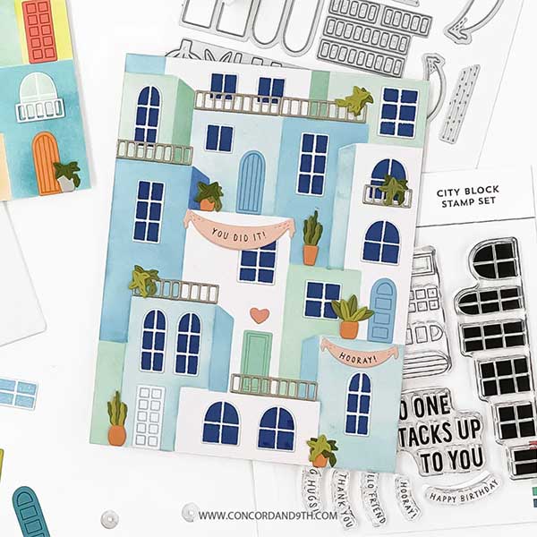 Concord &amp; 9th City Block Stamp Set
