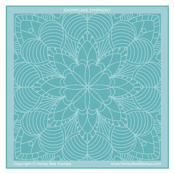 Honey Bee Stamps Snowflake Symphony Background Stencil