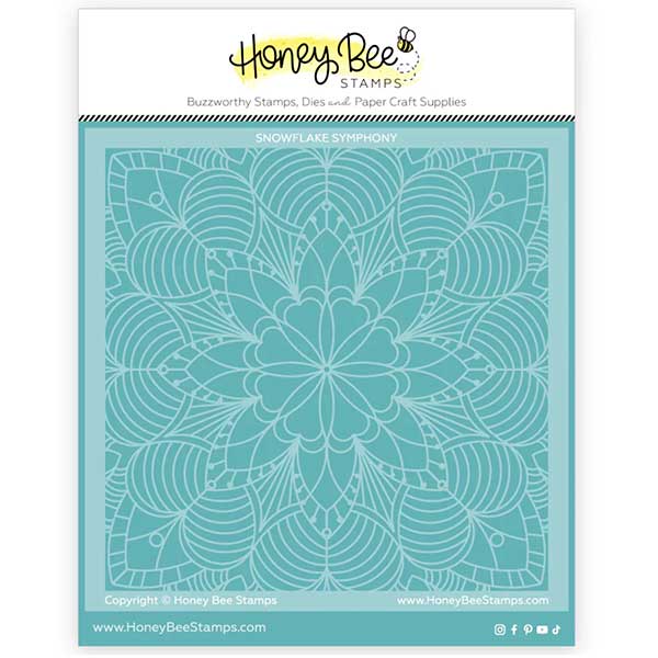 Honey Bee Stamps Snowflake Symphony Background Stencil