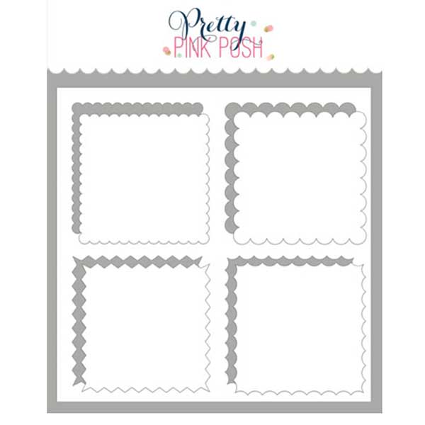 Pretty Pink Posh Decorative Squares Masks Stencil