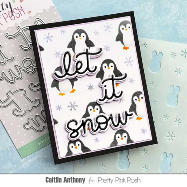 Pretty Pink Posh Layered Penguins Stencils (3 Pack)