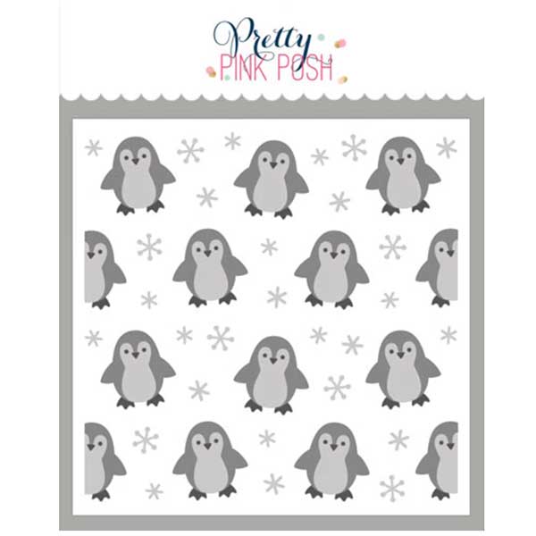 Pretty Pink Posh Layered Penguins Stencils (3 Pack)