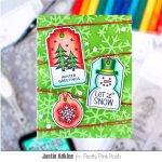 Pretty Pink Posh Snowflake Background Stencil