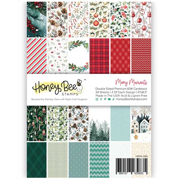 Honey Bee Stamps Merry Moments Paper Pad