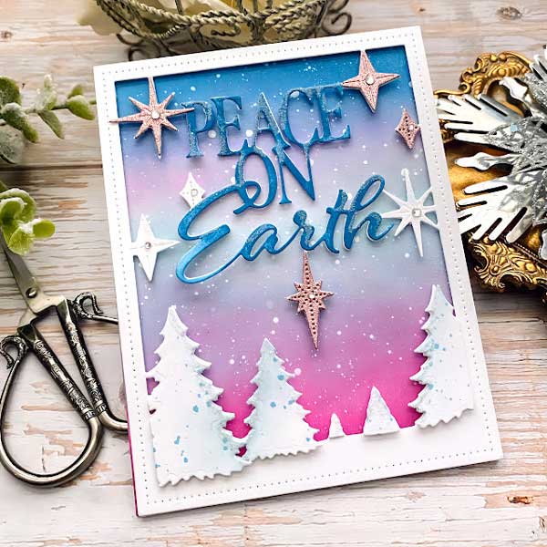 Papertrey Ink Cover Plate: Peace on Earth Dies