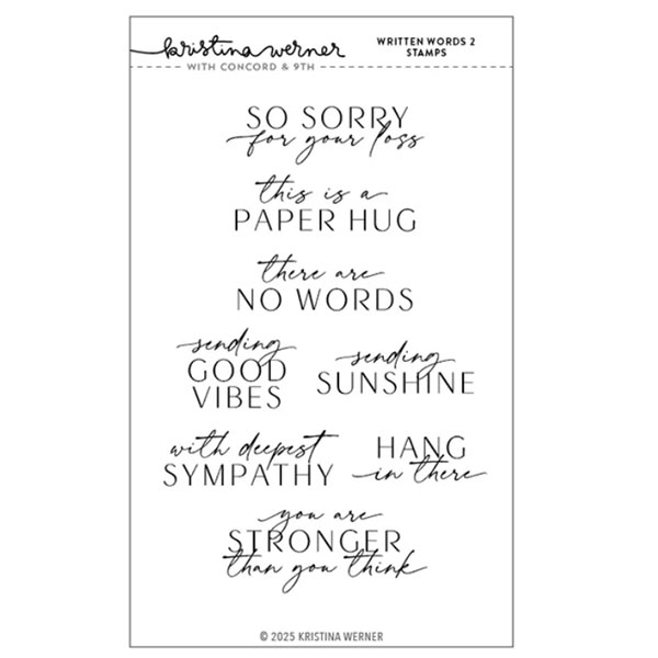 Concord &amp; 9th Kristina Werner Written Words 2 Stamp Set